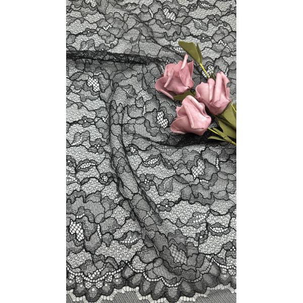 Black Embroidered Lace Fabric District Patterns New Collection For Party Wedding Dresses Clothing