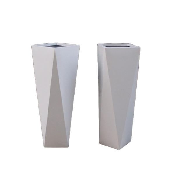 Outdoor standing planter white irregular quadrilateral flower pots
