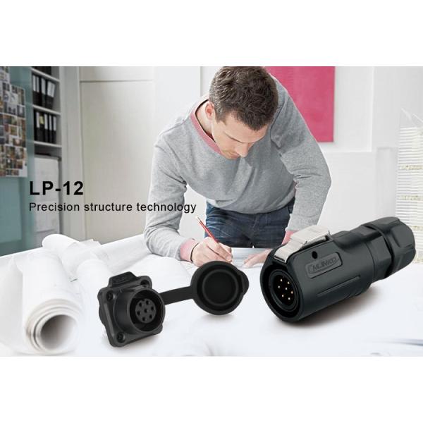 CNLINKO Male Female Panel Mount Industrial Wire Connector 7 Pin Waterproof Plug Socket Metal Cable Connector