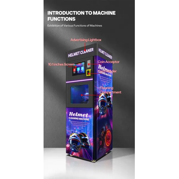 Haloo Vending Machine Maquina Outdoor Motorcycle Helmet Clean Machine Helmet Cleaning Vendo Machine Helmet Cleaning Machines 12