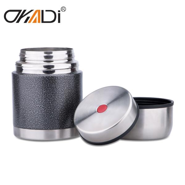 500Ml Double Wall Vacuum Food Container Stainless Steel Straight Vacuum Food Termos Soup Box