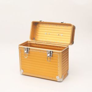 Aluminum Carry Case Molded Hard Box Gold Empty