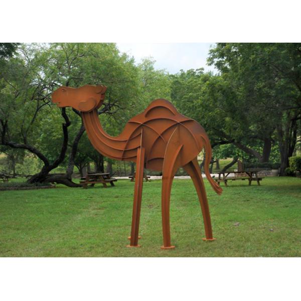 Buy Decoration Rusty Finish Camel Metal Yard Sculptures Of Corten Steel Longlife at wholesale prices