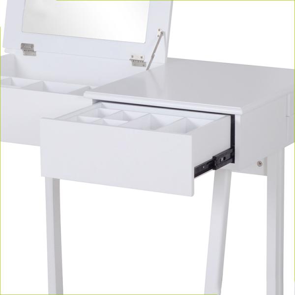 Bedroom Two Felt Lining Drawers 3mm Mirror Wooden Dressing Table