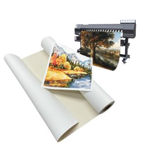 High Resolution 380g Matte Polyester Cotton Blend Canvas Rolls For Latex