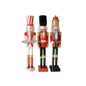 90cm Christmas Decoration Ornaments Wooden Nutcracker Puppet