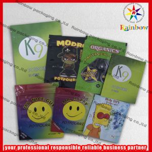 Foil Laminated Zip Plastic Bags Herbal Incense With Top Zipper