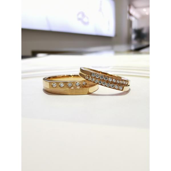 Buy Gift Party Two Diamonds Layers 8.5g Personalized Couple Rings at wholesale prices