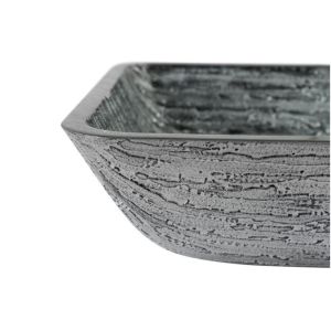 Titanium Black / Gray Bathroom Wash Basins L460 * W330 * H105mm Rectangular