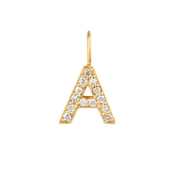 Buy Nickel Free 925 Sterling Silver Letter A Diamond Charm Necklace Popular Initial Charm at wholesale prices