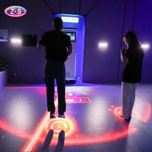 Multiplayer Cooperative Mobile Interactive Floor Projection System Team Games