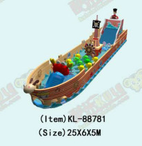 Children Fun Park Inflatable Pirate Ship Kids Playground