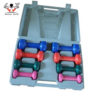 Neoprene Fitness Equipment Dumbbells Customized Logo With Carry Case