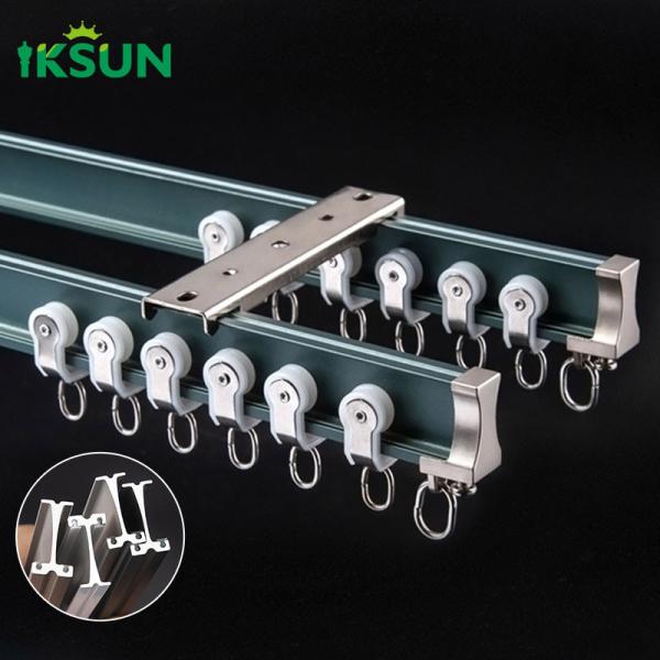 Buy Curved Ceiling Sliding Aluminum Curtain Track Bendable Recessed Curtain Rail at wholesale prices