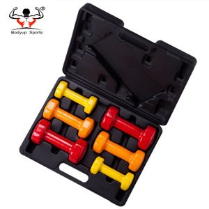 Neoprene Fitness Equipment Dumbbells Customized Logo With Carry Case
