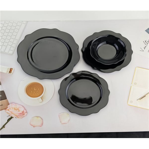 porcelain color glazing dinner set
