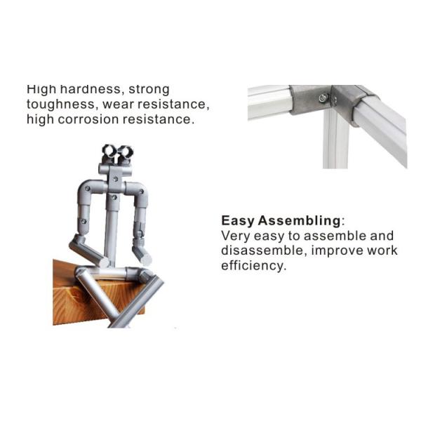 DY28-06A Workbench Lean Pipe Square / Round Aluminum Connector Tube