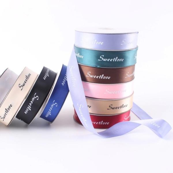 Custom Printing Silk Ribbon For Gift Package Christmas Ribbon Spool