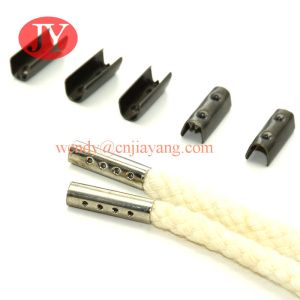 jiayang metal logo aglet engraved logo laser logo shoelace cord end tips