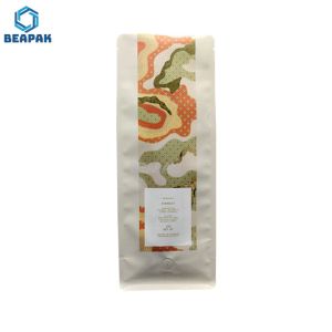 Coffee Valve Sealed Plastic 200g Flat Bottom Pouches