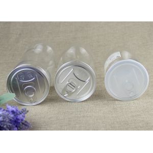 Standard Clear Plastic Cylinder , Eco-friendly Aluminum Easy Open Jars