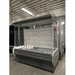 Supermarket Front Open Vertical Cooler Air Curtain Food Refrigeration Display