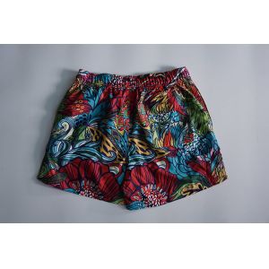Flower Athletic Swim Trunks With Mesh Water Repellent Elastic Waistband