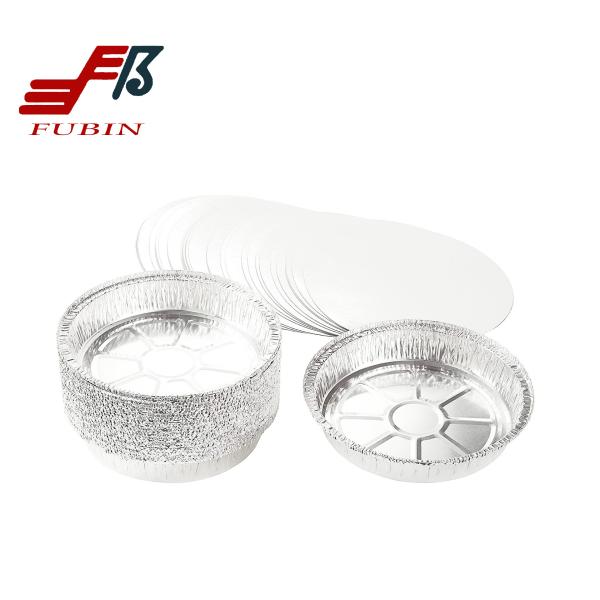 Buy FDA Disposable Round Foil Trays Aluminum Pizza Pan With Lids at wholesale prices