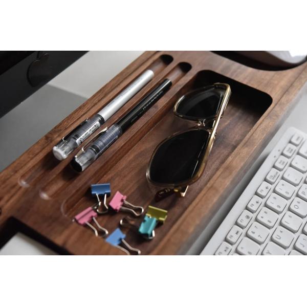 Wood Desk Organizer Office Desk Accessories Wood Docking Station Wood Phone Stand Home Desk Storage Christmas gift
