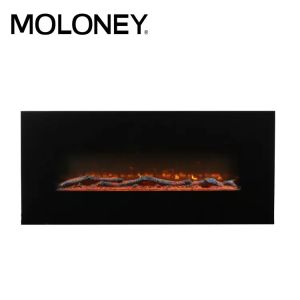China 2380mm Wall Fireplace Heater Two Levels Painted Glass Electric Fireplace on sale