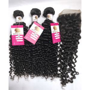 Gloosy 100% Brazilian Virgin Hair Natural Unprocessed Curly Hair Weave