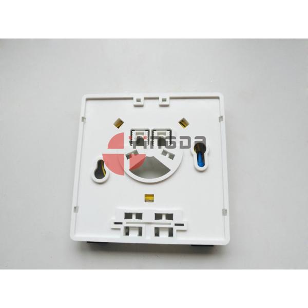 FTTH Socket Panel In Buildings Wall Mounting With Screws Front Cable Exit Outlet