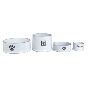 Sustainable Personalised Ceramic Dog Bowls Round Shape With Stand