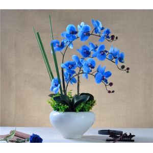 High Quality Potted Artificial PU Orchids for Sale