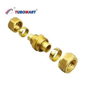 Brass Chrome Plated Compression Fittings Leak Resistant Pex Plumbing Fittings