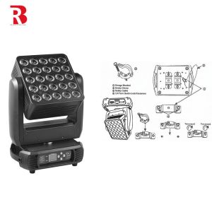 Infinite Rotation Matrix Beam Pixel Moving Head Light Dj 5x5 Dmx Led Matrix