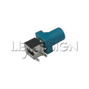 Fakra Z Code Blue Right Angle PCB Connector for In-vehicle GPS Systems