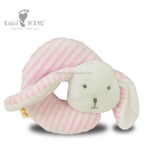 Custom Animal Baby Soft Animal Handbell Stuffed Bear Baby Rattle