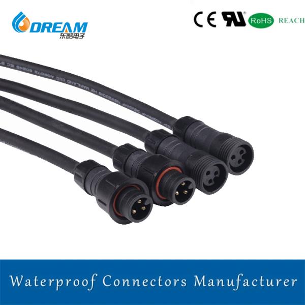 Waterproof Connector,2 Wire Electrical Connector With 18AGW 20CM Male Female Plug LED Connector