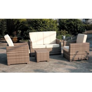 4pcs rattan furniture with high back cushion