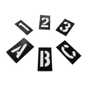 China Traffic PVC Plastic Letter Stencil For Public Place Black on sale