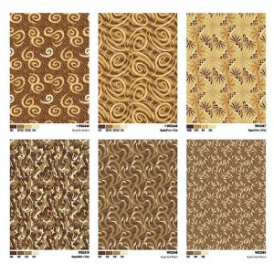 Brown Polypropylene PVC Commercial Flooring Shaggy Striped Cut Pile