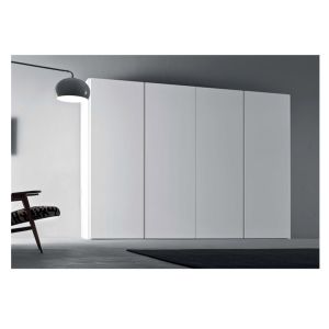 Plywood Fireproof Customized Wardrobe Living Room Storage Cabinet With Mirror