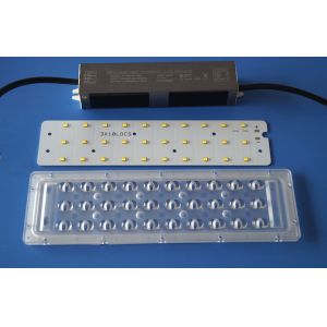 3535 PCB Plate Mounting LEDs And Optic Lens For Gas Station Lamp