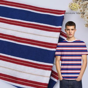 Plain Soft And Linen Cotton Striped Material Fabric For Polo Shirt