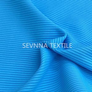 Spandex Lycra 255gsm Recycled Swimwear Fabric Printable Ribbed Women Bathing