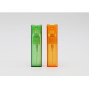 Orange Color Refillable Glass Perfume Bottle 10ml Square Shape Atomizer