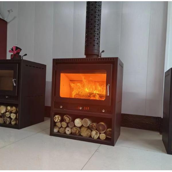 Domestic Heating Furnace European Cast Iron Fireplace Embedded Firewood Real