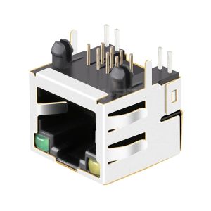 LPJE101AGNL 1X1 Port Ethernet RJ45 Jack Without Integrated Magnetics Tab Up