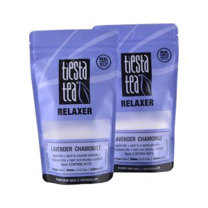 Custom logo reusable custom design stand up zipper bag for tea